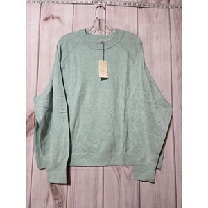 A New Day Womens Light Blue Crew‎ Neck Raglan Sleeve Sweater Top 2X Spring
